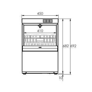 Lavavasos mecánico con cesta 40x40 cm completo con dosificador limpiador y abrillantador - Imagen 15