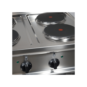 Placa de cocción eléctrica 6 placas de 2,6 kw Ø 220 mm sobre horno eléctrico GN 2/1 potencia 5,48 kw - Imagen 9