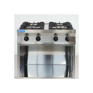 Cocina de gas BASIC 4 fuegos con 2 quemadores de 3,5 kw + 2 quemadores de 6,0 kw sobre vano abierto - Imagen 3