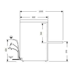 Lavavajillas mecánico trifásico con cesta 50x50 cm y suavizador completo de dosificador limpiador y abrillantador - Imagen 11