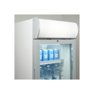 Vitrina refrigerada para bebidas de 270 lt plateada temperatura de 0°C a +10°C - Imagen 4