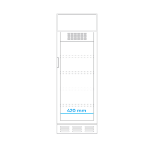 Vitrina refrigerada para bebidas de 270 lt plateada temperatura de 0°C a +10°C - Imagen 21