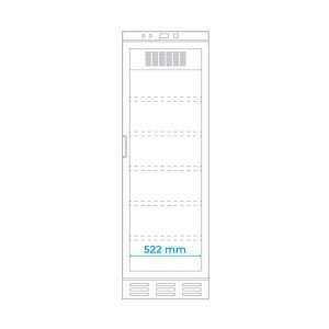 Vitrina refrigerada para bebidas de 390 lt plateada temperatura de 0°C a +10°C - Imagen 14