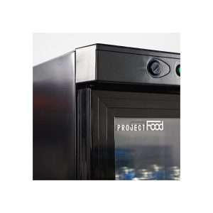 Vitrina refrigerada para bebidas de 390 lt negra temperatura de 0°C a +10°C - Imagen 6