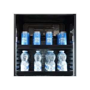 Vitrina refrigerada para bebidas de 390 lt negra temperatura de 0°C a +10°C - Imagen 10