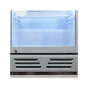 Vitrina refrigerada para bebidas de 390 lt plateada temperatura de 0°C a +10°C - Imagen 11