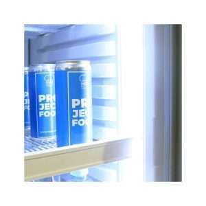 Vitrina refrigerada para bebidas de 390 lt plateada temperatura de 0°C a +10°C - Imagen 4