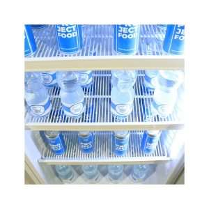 Vitrina refrigerada para bebidas de 390 lt plateada temperatura de 0°C a +10°C - Imagen 5