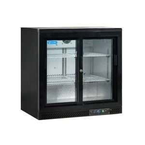 Frigorífico de sobremesa/de barra para bebidas negro con 2 puertas correderas, altura 92 cm - temp. de +2°C a +8°C - Imagen 3