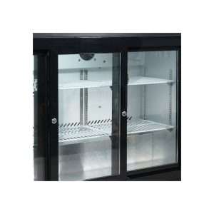 Frigorífico de sobremesa/de barra para bebidas negro con 3 puertas correderas, altura 92 cm - temp. de +2°C a +8°C - Imagen 8