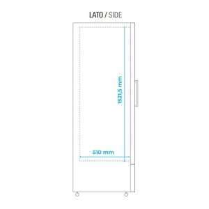 Vitrina refrigerada para bebidas de 614 lt premium negra con puertas batientes temperatura de 0°C a +10°C - Imagen 17