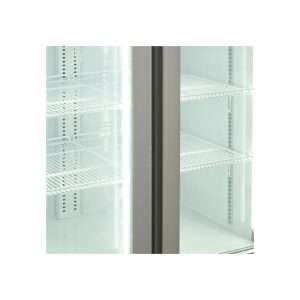 Vitrina refrigerada para bebidas de 1000 lt premium blanca con puertas batientes temperatura de 0°C a +10°C - Imagen 12