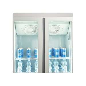 Vitrina refrigerada para bebidas de 1000 lt premium blanca con puertas batientes temperatura de 0°C a +10°C - Imagen 9