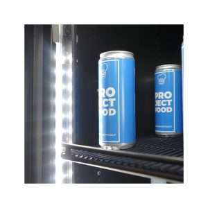 Vitrina refrigerada para bebidas de 888 lt premium negra con puertas correderas temperatura de 0°C a +10°C - Imagen 7