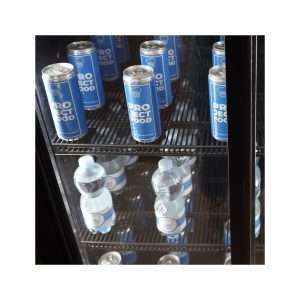 Vitrina refrigerada para bebidas de 888 lt premium negra con puertas correderas temperatura de 0°C a +10°C - Imagen 4