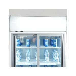 Vitrina refrigerada para bebidas de 1057 lt premium blanca con puertas correderas temperatura de 0°C a +10°C - Imagen 9