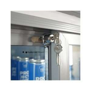 Vitrina refrigerada para bebidas de 1057 lt premium blanca con puertas correderas temperatura de 0°C a +10°C - Imagen 8