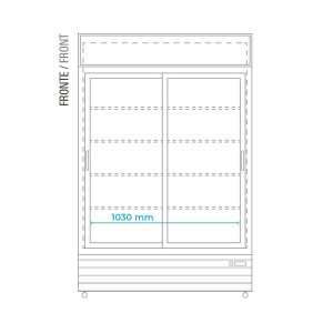 Vitrina refrigerada para bebidas de 888 lt premium negra con puertas correderas temperatura de 0°C a +10°C - Imagen 13