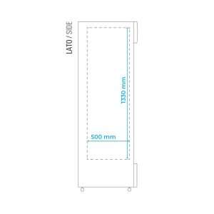 Vitrina refrigerada para bebidas de 888 lt premium negra con puertas correderas temperatura de 0°C a +10°C - Imagen 14