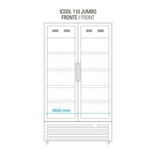 Vitrina refrigerada para bebidas de 1000 lt premium blanca con puertas batientes temperatura de 0°C a +10°C - Imagen 15