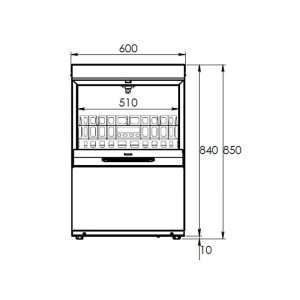 Lavavajillas electrónico de ÓSMOSIS INVERSA trifásico con cesta 50x50 cm completo de dosificador limpiador y abrillantador - Imagen 16