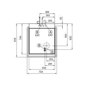 Lavavajillas electrónico con capota con cesta 50x50 cm y brazos inox completo de dosificadores + bomba de desagüe - Imagen 17