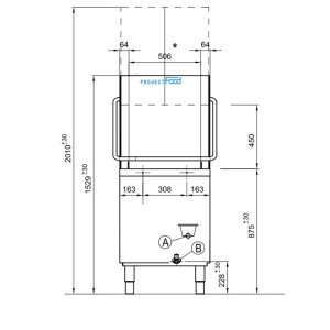 Lavavajillas electrónico con capota con recuperador de calor con cesta 50x50 cm y brazos inox completo de dosificadores + bomba de desagüe - Imagen 19