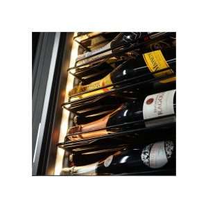 Vinoteca premium cuádruple temperatura de refrigeración ventilada para 210 botellas - rejillas de acero negras - Imagen 7