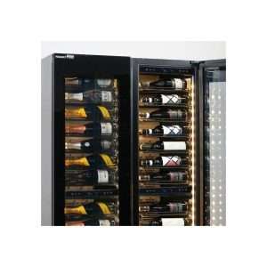 Vinoteca premium cuádruple temperatura de refrigeración ventilada para 210 botellas - rejillas de acero negras - Imagen 12