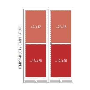 Vinoteca premium cuádruple temperatura de refrigeración ventilada para 232 botellas - rejillas de acero a ''Z'' - Imagen 11