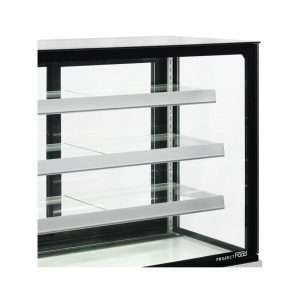 Vitrina expositiva horizontal ventilada temp. de +2°C a +8°C L1240xP688xH1410 mm - línea BETA - Imagen 3