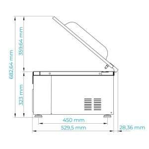 Envasadora al vacío a campana de sobremesa con barra de soldadura de 350 mm - Imagen 22