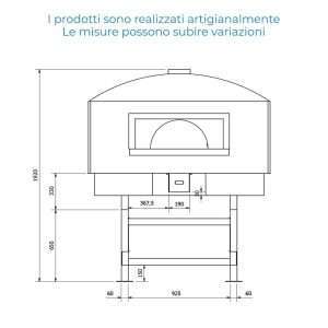Horno para pizza de mesa fija de gas de cámara individual para 8 pizzas Ø 30 cm - Imagen 3