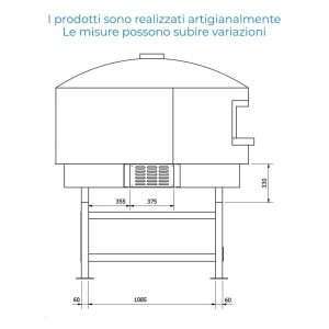 Horno para pizza de mesa fija de gas de cámara individual para 8 pizzas Ø 30 cm - Imagen 4
