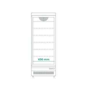 Refrigerador mural ventilado L 75 cm con puerta batiente y temp. de 0°C a +10°C - serie MR - Imagen 2