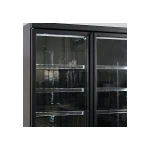 Refrigerador mural negro no frost L 125 cm con puerta batiente y temp. de -18°C a -22°C - serie MR - Imagen 4