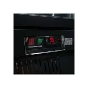 Refrigerador mural negro ventilado L 125 cm con puerta batiente y temp. de 0°C a +10°C - serie MR - Imagen 4