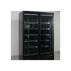 Refrigerador mural negro ventilado L 125 cm con puerta batiente y temp. de 0°C a +10°C - serie MR - Imagen 3