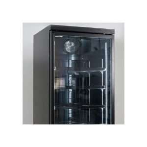 Refrigerador mural negro ventilado L 75 cm con puerta batiente y temp. de 0°C a +10°C - serie MR - Imagen 2