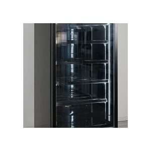 Refrigerador mural negro ventilado L 75 cm con puerta batiente y temp. de 0°C a +10°C - serie MR - Imagen 3