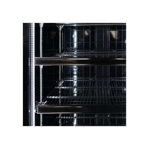 Refrigerador mural negro ventilado L 75 cm con puerta batiente y temp. de 0°C a +10°C - serie MR - Imagen 7