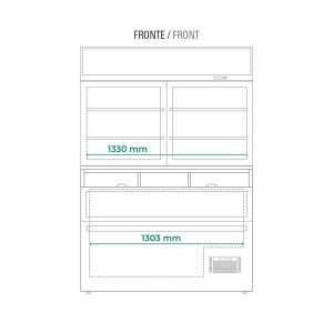 Isla panorámica estática con descongelación automática y temp. de +10°C a -22°C + vitrina congeladora temp. de -18°C a -22°C - Imagen 5