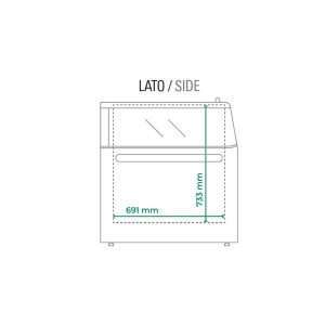 Isla supermercado panorámica estática con descongelación automática y temp. de +10°C a -22°C - capacidad 745 lt - Imagen 3