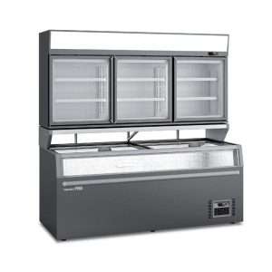 Isla panorámica estática con descongelación automática y temp. de +10°C a -22°C + vitrina congeladora temp. de -18°C a -22°C - Imagen 3