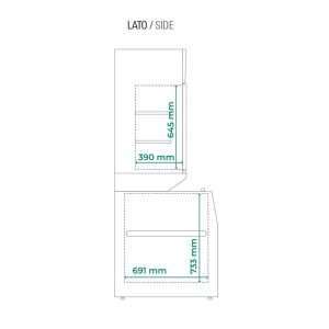 Isla panorámica estática con descongelación automática y temp. de +10°C a -22°C + vitrina congeladora temp. de -18°C a -22°C - Imagen 6