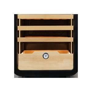 Vinoteca premium black para 36 botellas mono temperatura de refrigeración ventilada - estantes de madera - Imagen 11