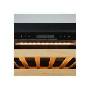 Vinoteca premium black para 36 botellas mono temperatura de refrigeración ventilada - estantes de madera - Imagen 9