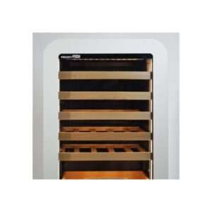 Vinoteca premium grey para 36 botellas mono temperatura de refrigeración ventilada - estantes de madera - Imagen 13