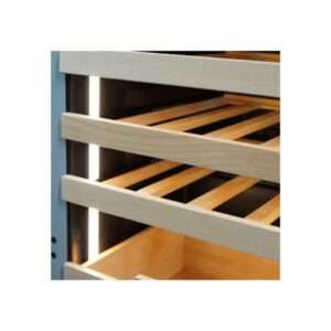 Vinoteca premium grey para 36 botellas mono temperatura de refrigeración ventilada - estantes de madera - Imagen 5