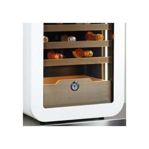 Vinoteca premium white para 36 botellas mono temperatura de refrigeración ventilada - estantes de madera - Imagen 8